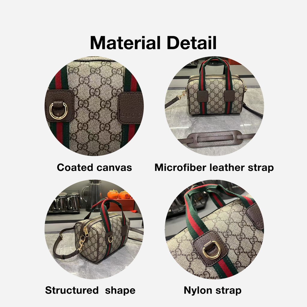 Gucci Mini GG Handbag - Beige and Dark Brown — view 4