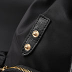 Burberry the Rucksack – Black Nylon & Leather Backpack with Gold-Tone Hardware - Black with Gold Accents — view 3