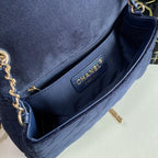 Chanel Square Mini Classic Flap Bag Velvet — view 7