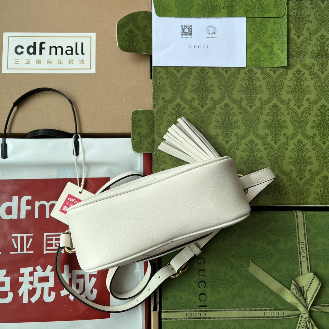 Gucci Blondie Small Shoulder White Leather Bag — view 5