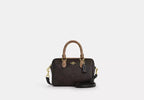 Mini Rowan Crossbody Bag Signature Canvas - Walnut — view 1