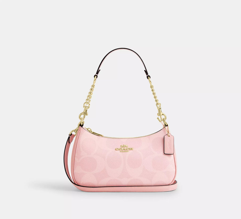Coach Teri Shoulder Bag - White & Pink — view 6