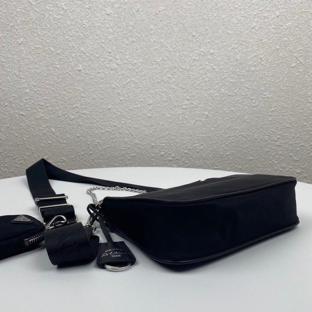 Prada Re-Edition 2005 Re Nylon Bag - Black — view 3