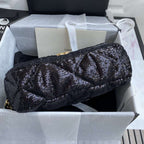 Chanel 19 Sequin Flap Bag Black — view 4