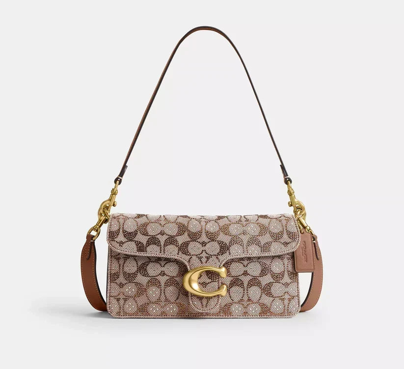 Coach Tabby Shoulder Bag 26 - Crystal Signature Jacquard — view 1
