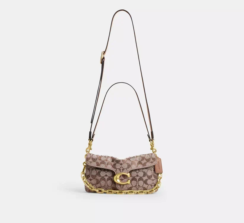 Coach Tabby Shoulder Bag 26 - Crystal Signature Jacquard — view 2