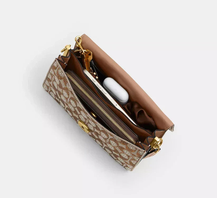 Coach Tabby Shoulder Bag 26 - Crystal Signature Jacquard — view 3