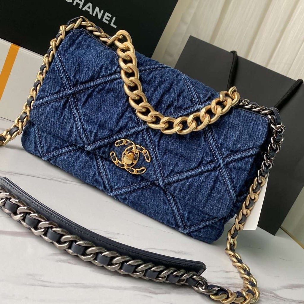 Chanel 19 Denim Large Flap Bag — view 1