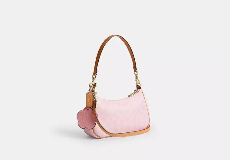 Pink Teri Shoulder Bag in Signature Canvas — view 2