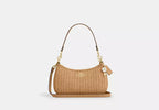 Coach Straw Teri Shoulder Bag with Charm — view 1