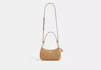 Coach Straw Teri Shoulder Bag with Charm — view 3
