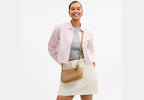 Coach Straw Teri Shoulder Bag with Charm — view 5
