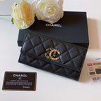 Chanel Caviar Quilted Gusset Flap Wallet — view 1