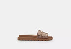Brynn Slide Sandal in Crystal Signature Jacquard — view 3