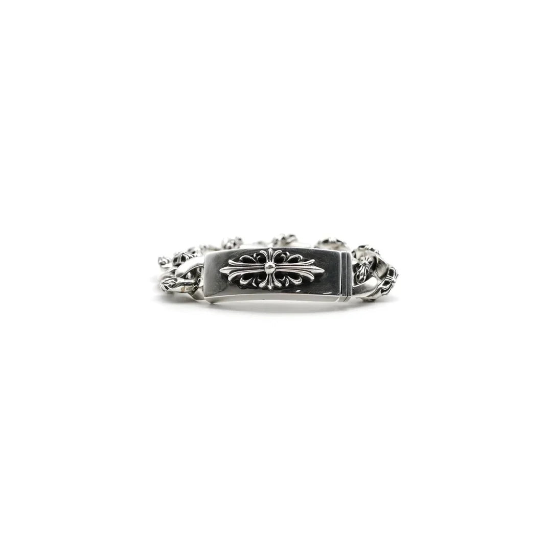 Chrome Hearts Silver Cross Link Cuban Bracelet — view 4