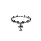 Chrome Hearts Silver Cross Ball Tiny E Bracelet — view 3