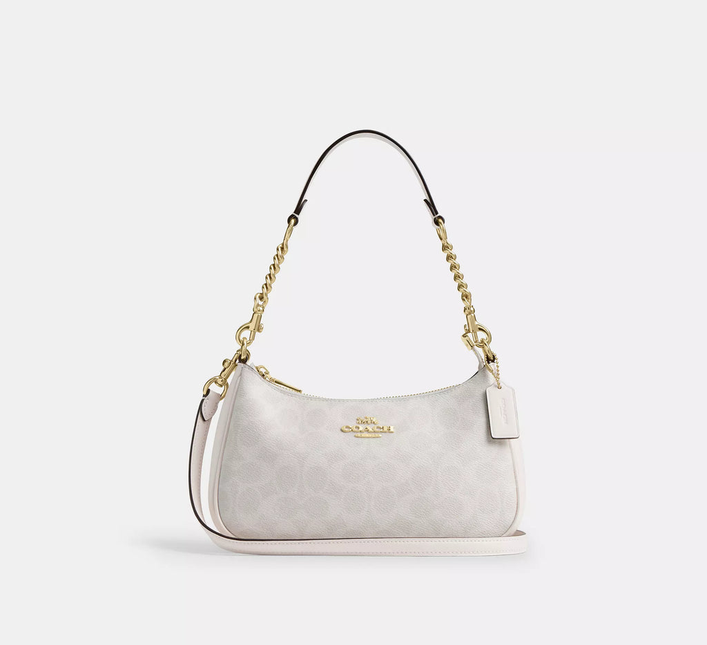 Coach Teri Shoulder Bag - White & Pink — view 1