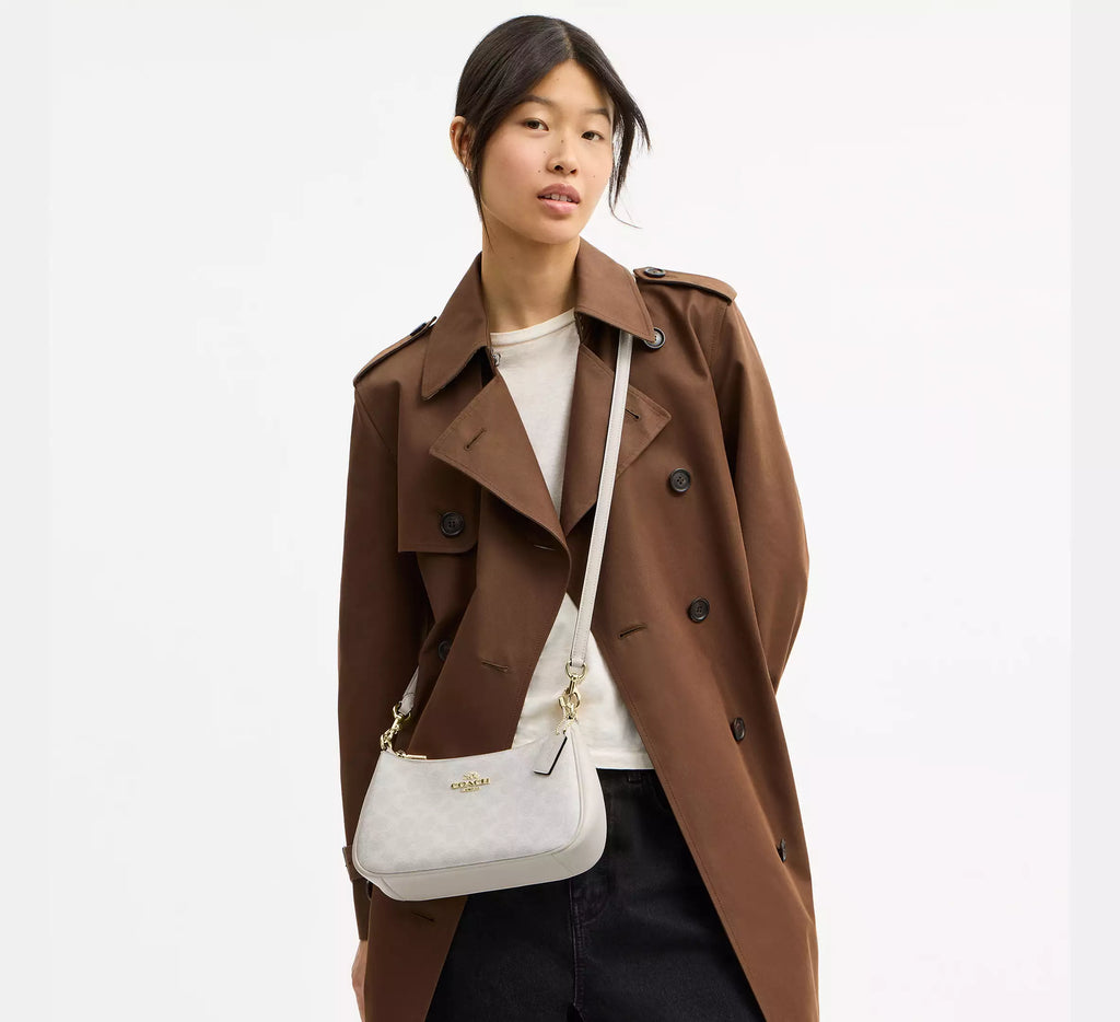 Coach Teri Shoulder Bag - White & Pink — view 3
