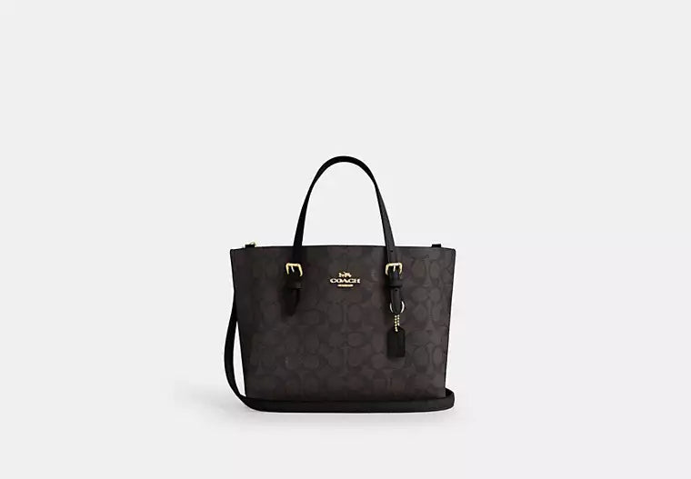Coach Signature Mollie Tote Bag 25 - Signature Walnut — view 1
