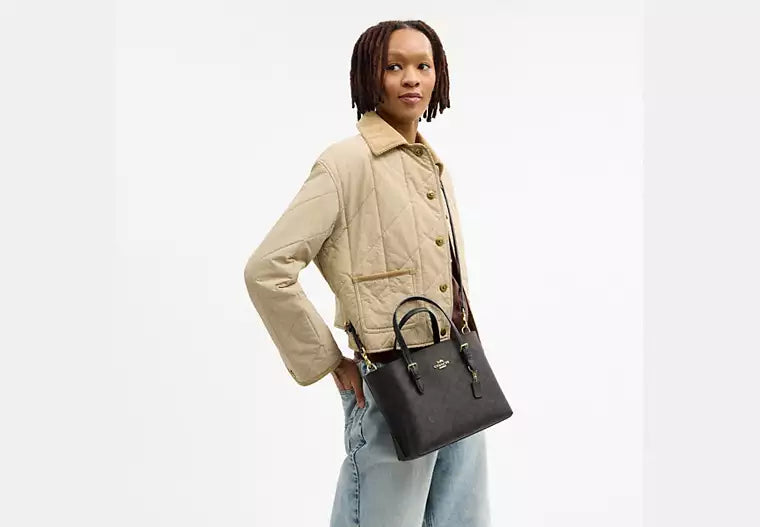 Coach Signature Mollie Tote Bag 25 - Signature Walnut — view 4