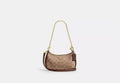 Teri Mini Crossbody Bag in Signature Canvas - Tan/Brown — view 1