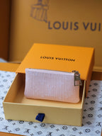 LV Denim Key Pouch - Pink — view 4