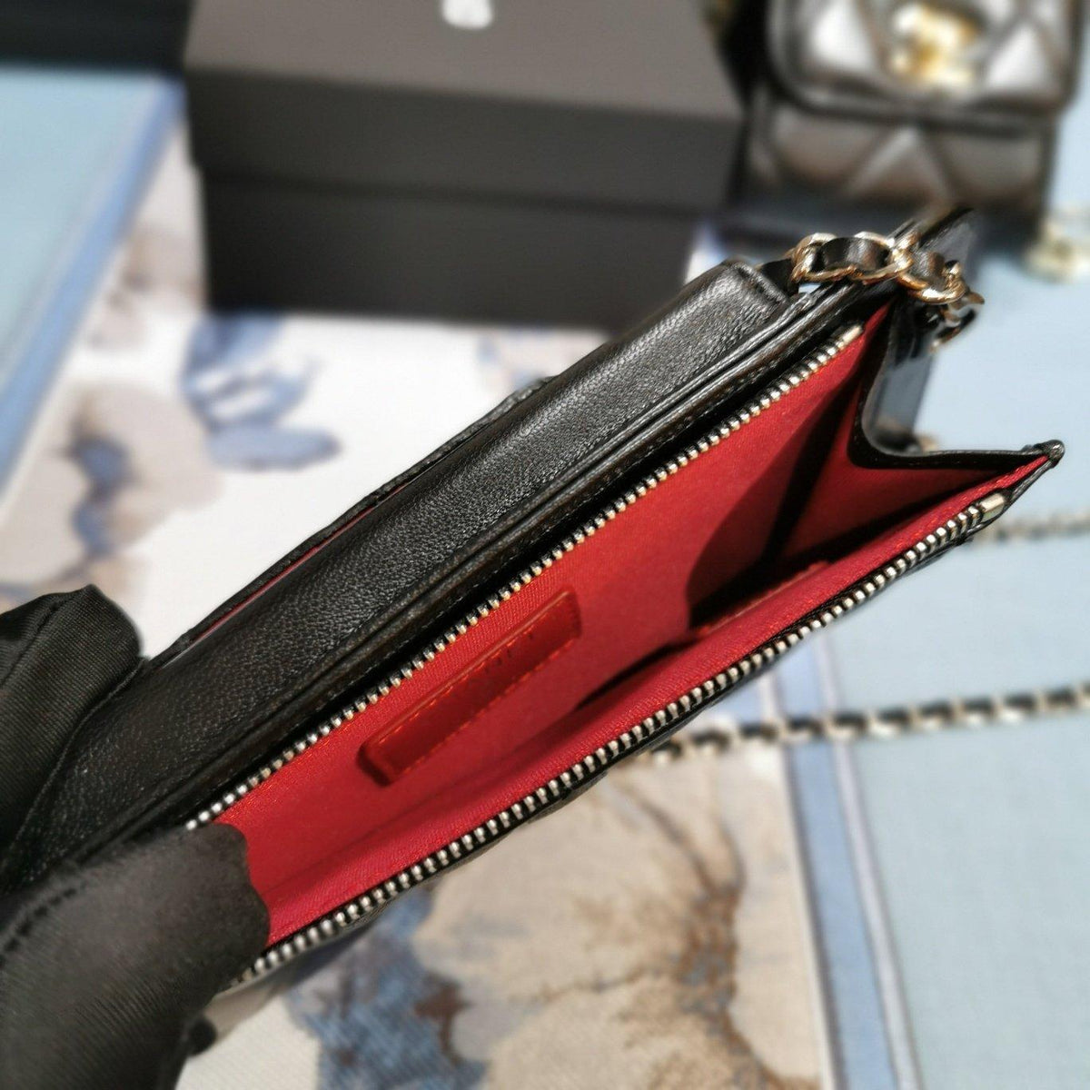 Chanel Quilted Phone Holder Wallet — view 8