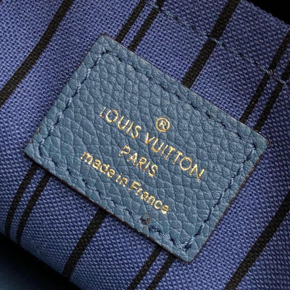 Louis Vuitton Montaigne MM Blue Handbag — view 8