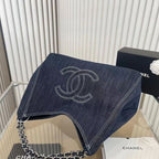 YSL Large Capacity Denim Tote Bag - Demin — view 6