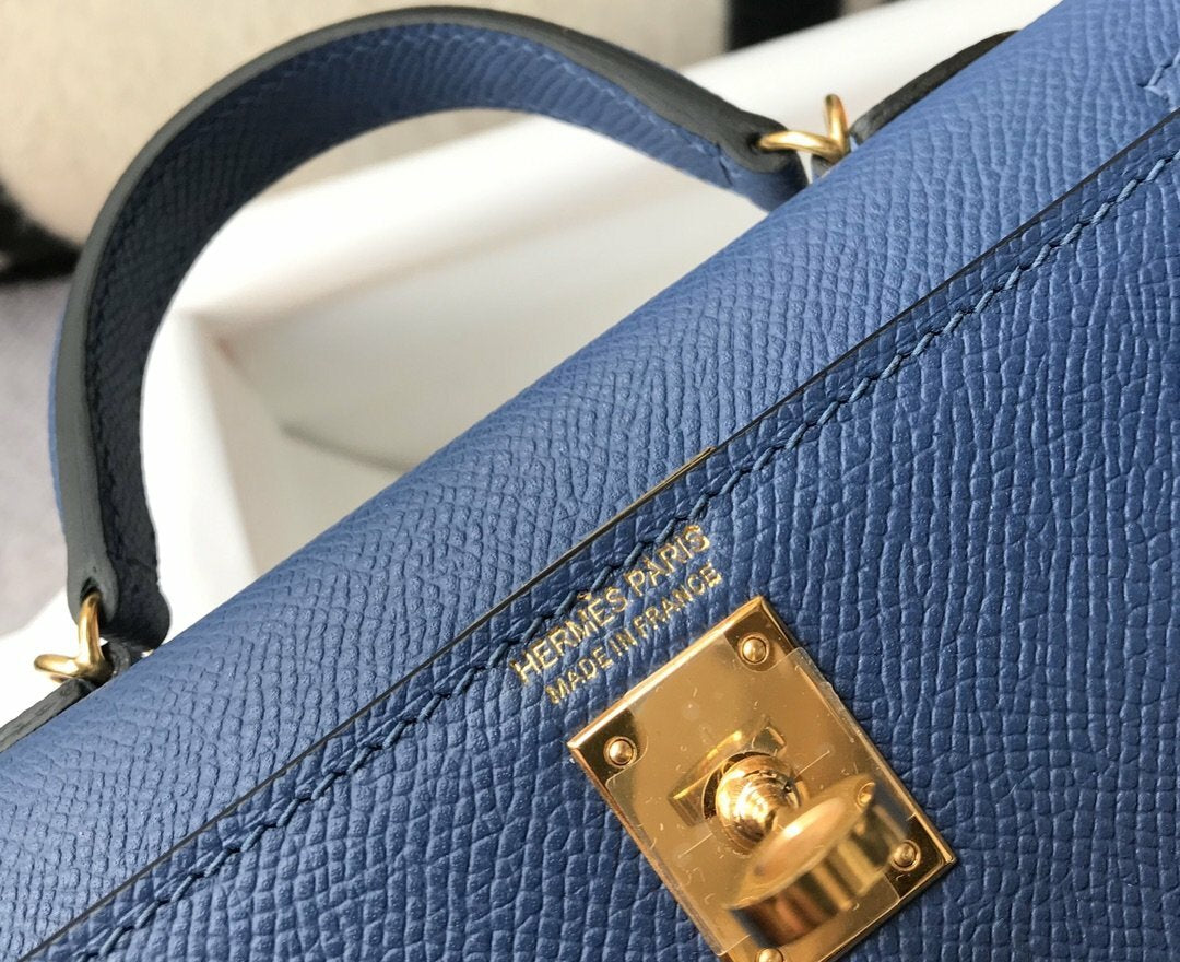 Hermes Handle Bag 19cm Blue — view 8