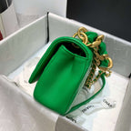 Chanel Flap Bag with Chunky Chain Green — view 5