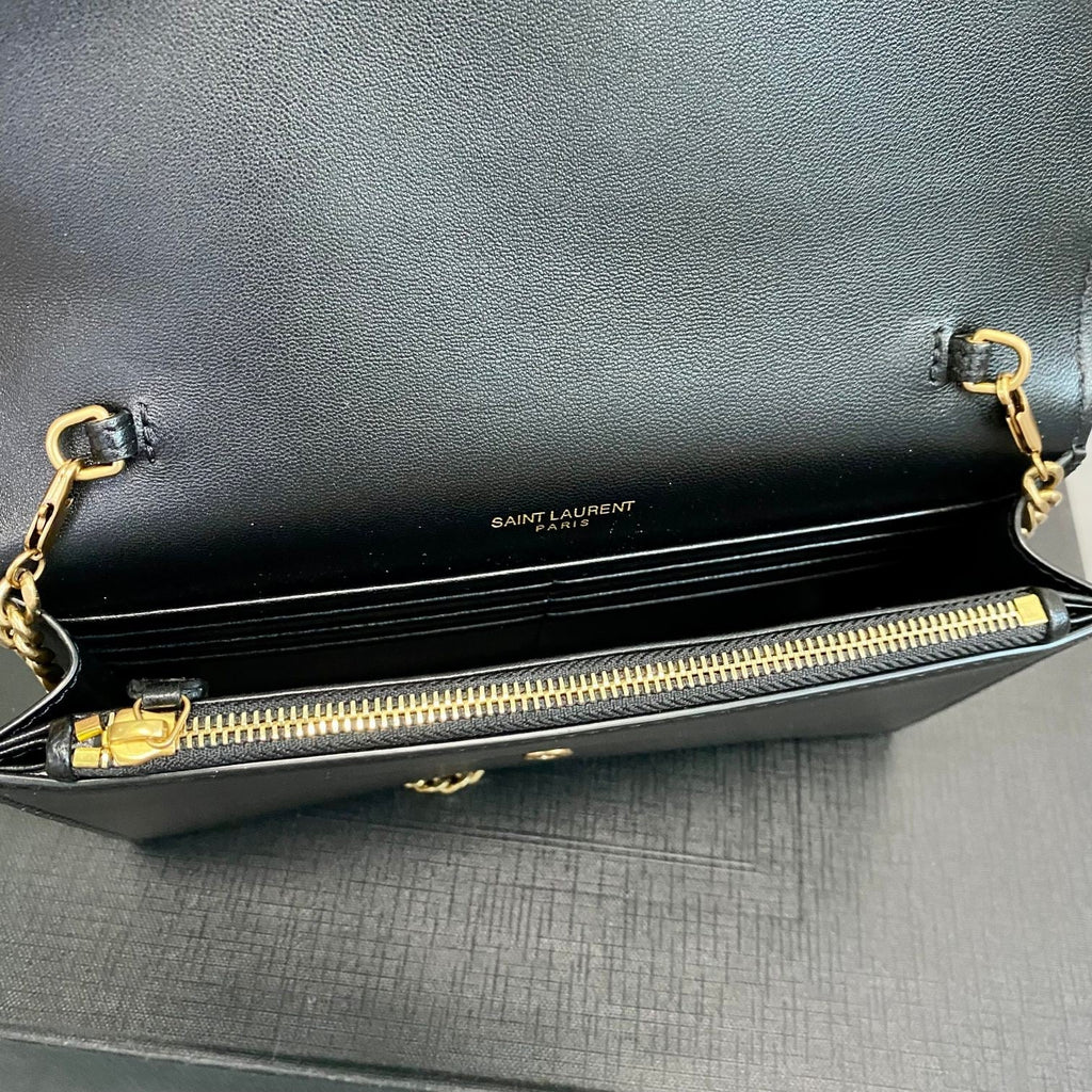 YSL Cassandra Shoulder Black Bag — view 6