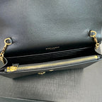 YSL Cassandra Shoulder Black Bag — view 6