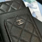 Chanel Quilted CC Phone Holder Wallet - Metallic Ivory — view 8