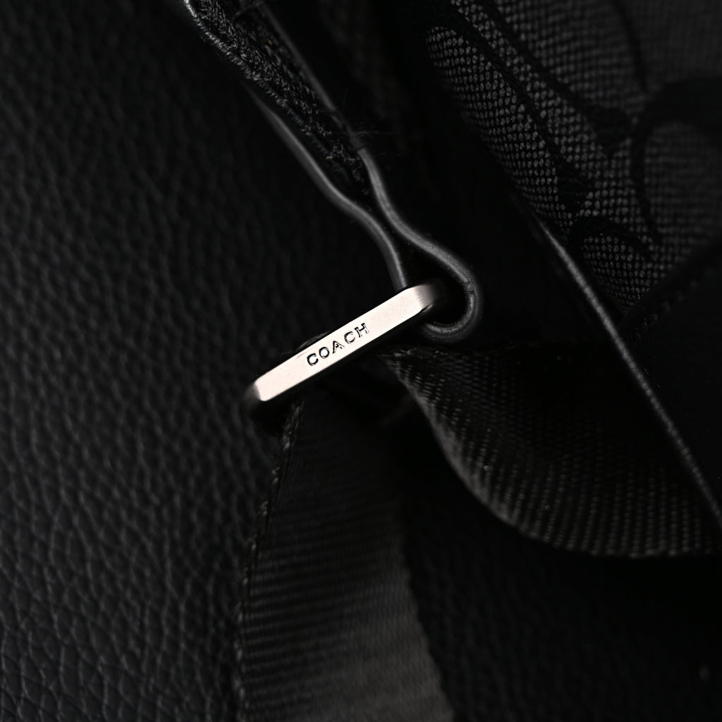 Coach West Backpack – Signature Canvas in Black/Grey - Black/Grey Monogram Pattern — view 10
