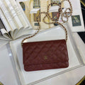 Chanel Classic Wallet On Chain Burgundy Caviar — view 1