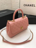 Chanel Coco Handle Gold Caviar Pink 24 cm Handbag — view 2