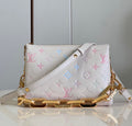 LV Coussin BB Monogram Canvas Shoulder Crossbody Bag with Chain Strap and Milkway Pastel Colors - White — view 7
