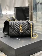 YSL Envelope Bag 21cm 526286 03 - Black — view 7