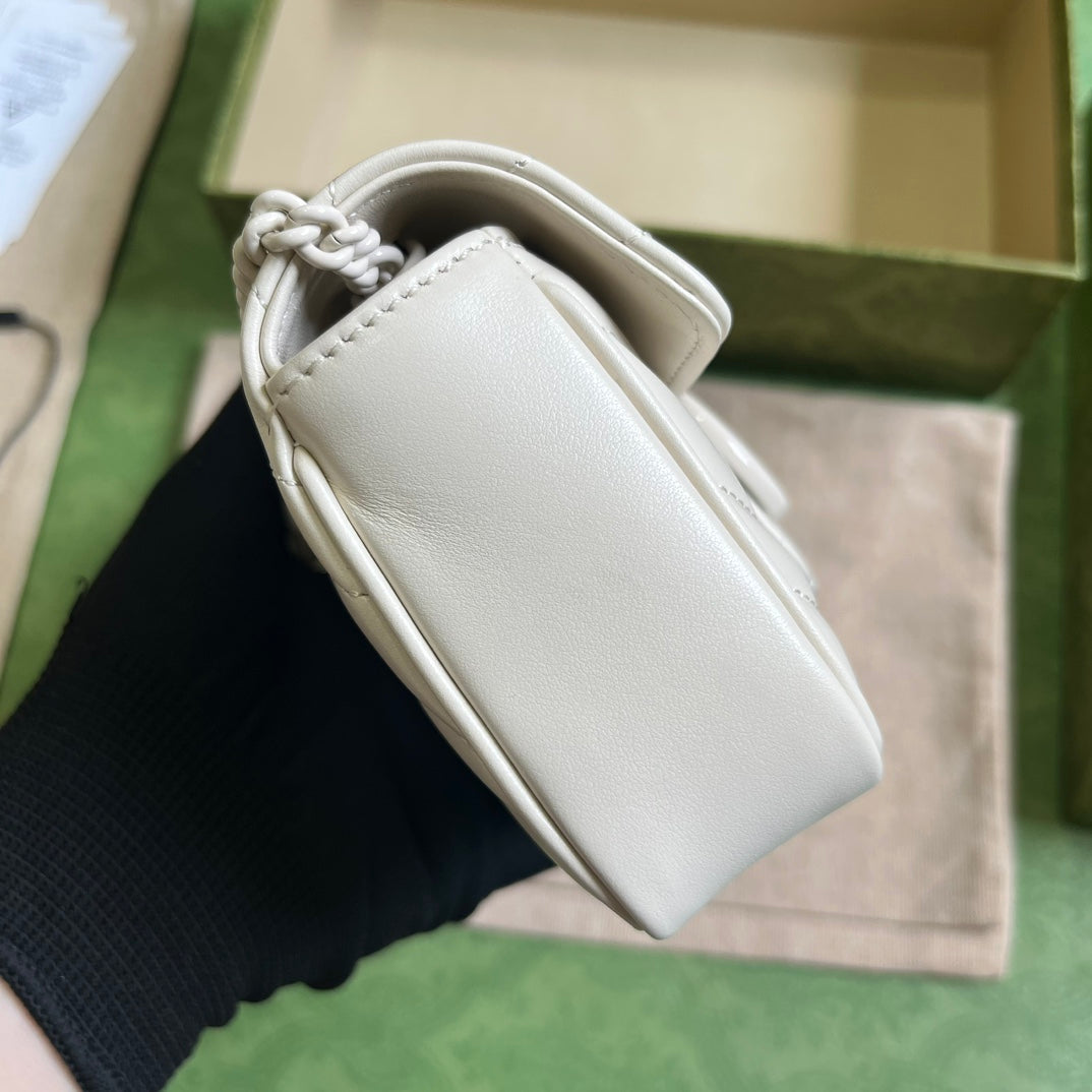 Gucci GG Marmont Belt Bag in White 476433 — view 4