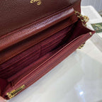 Chanel Classic Wallet On Chain Burgundy Caviar — view 9
