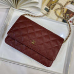Chanel Classic Wallet On Chain Burgundy Caviar — view 2
