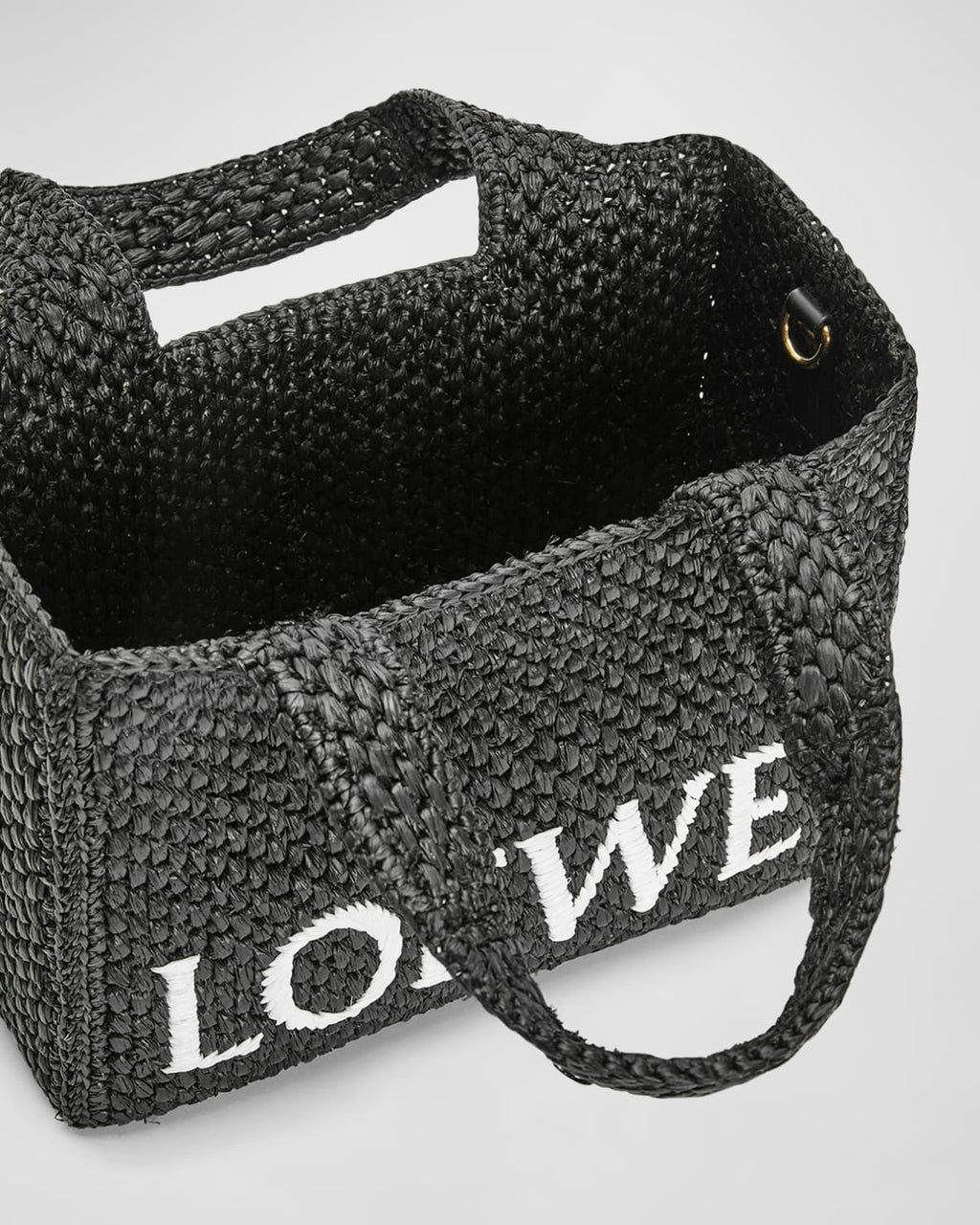 Loewe x Paula's Ibiza Font Tote Small Bag in Raffia — view 6