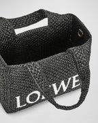 Loewe x Paula's Ibiza Font Tote Small Bag in Raffia — view 6