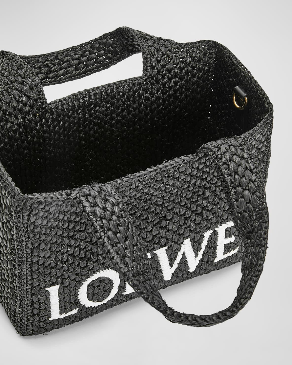 Loewe x Paula's Ibiza Font Tote Small Bag in Raffia — view 6