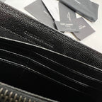 YSL Long Wallet Black Leather Black Tone 10767 19cm — view 5