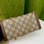 Gucci Brown Saddle Buckle Handbag — view 8