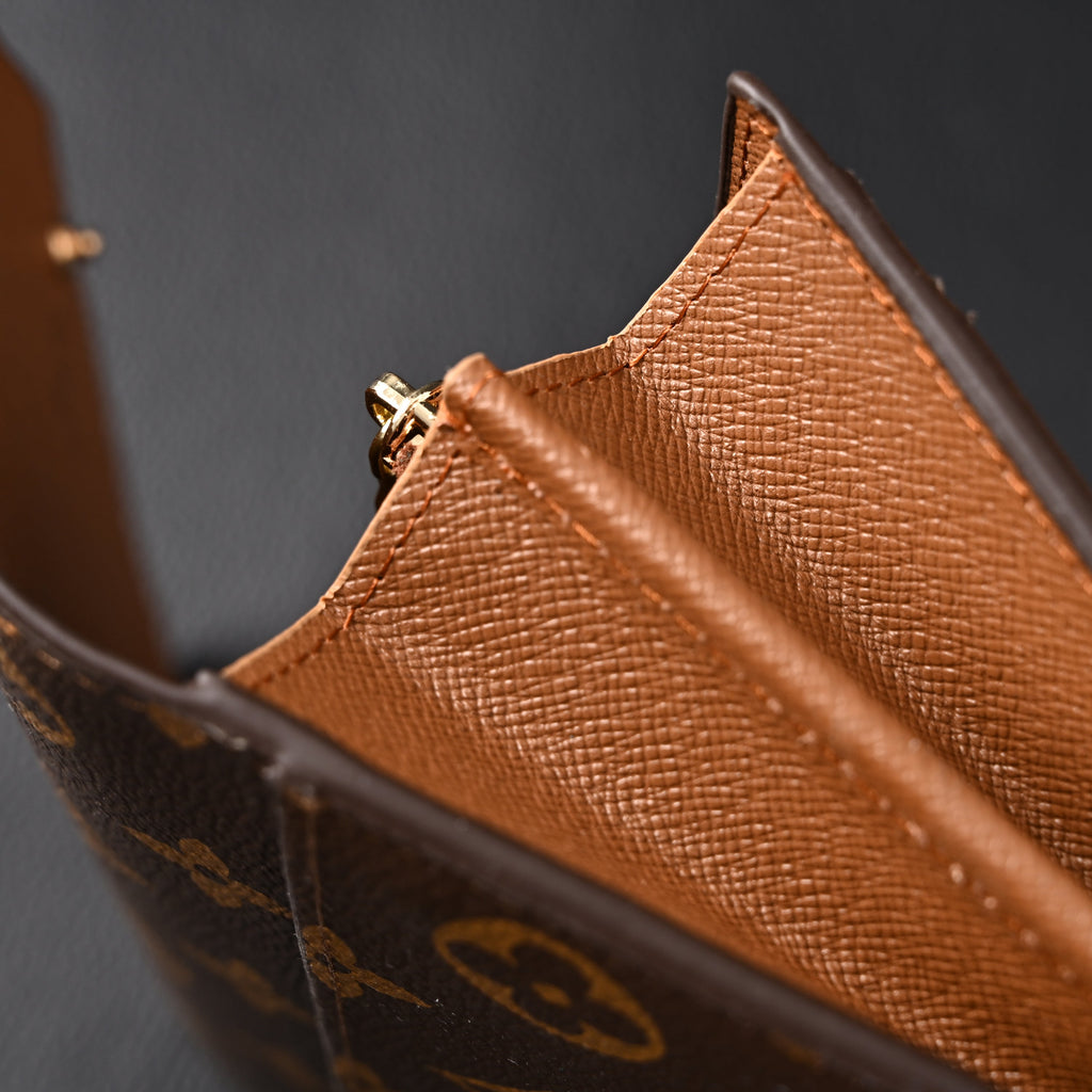 Louis Vuitton Sarah Wallet – Monogram Canvas Long Flap Wallet (M60531) - Classic Monogram Brown — view 5