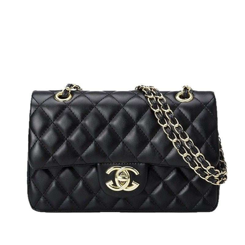 Chanel CF Classic Flap in Black Lambskin Handbag — view 1