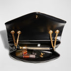 Saint Laurent Loulou Medium YSL Chain Shoulder Bag - Black — view 5